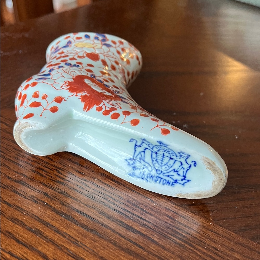 Mason's Ironstone Floral Boot Vase